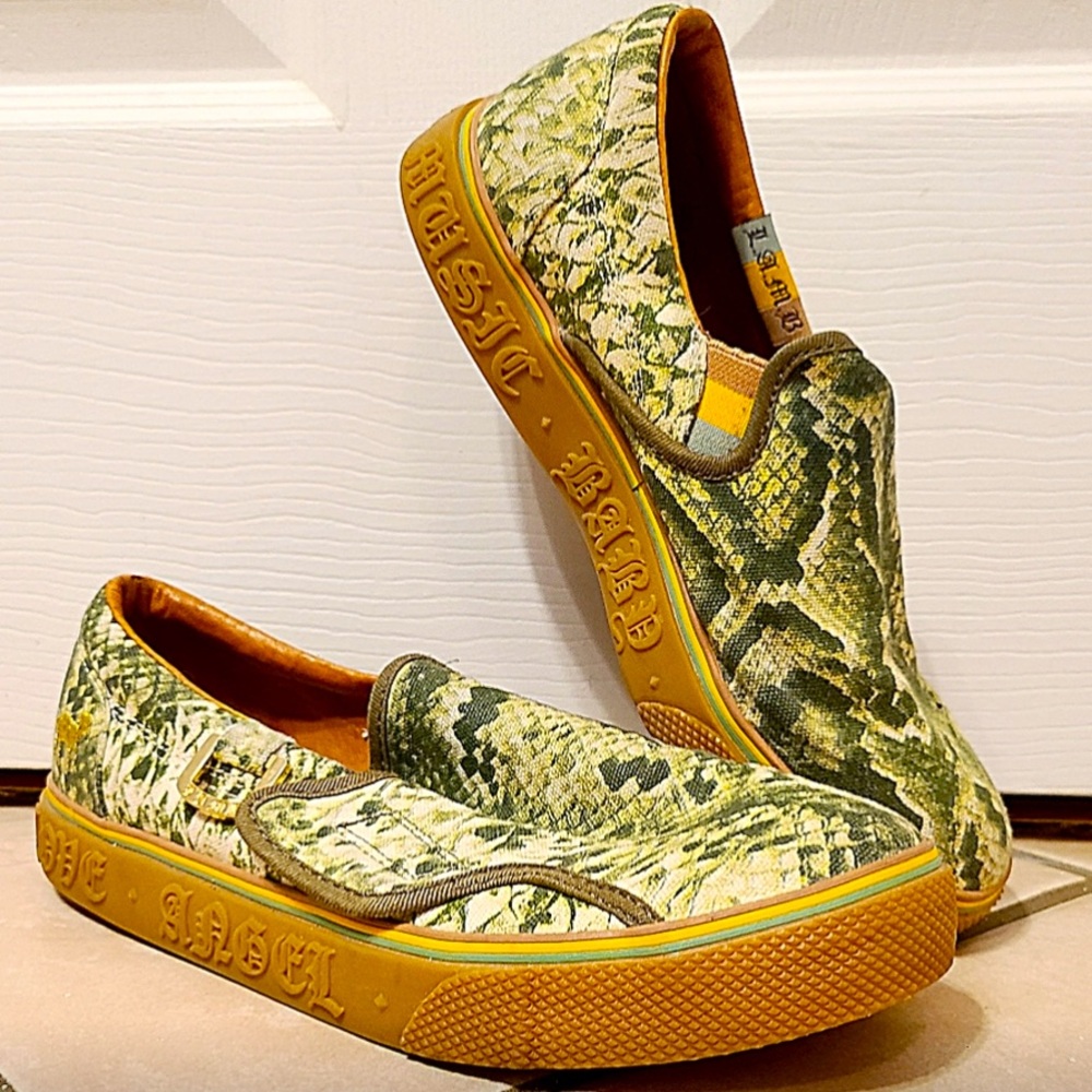 ✨🆕L.A.M.B x Royal Elastics RARE Snakeskin Print Slip-On Sneakers!Sz 8!!✨🌈